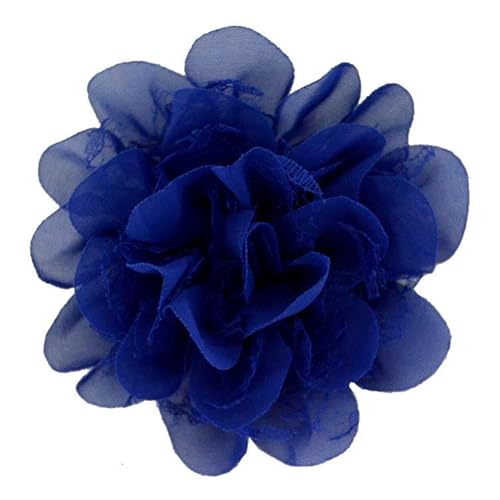 10 * 11 Cm 4 stücke Doppel Schicht Silber Chiffon Clorth Blume Anstecknadel Abzeichen Blume Corsage Rose Blume/Rose Anstecknadel Brosche Pin Frauen Männer Für Braut von ZAZUZU