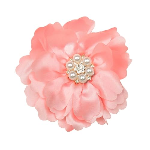 10 * 12 cm 6 stücke Elfenbein Silber Strass Perle Satin Blume Anstecknadel Abzeichen Blume Corsage Satin Rose Blume/Rose Anstecknadel Brosche Pin Frauen Männer von ZAZUZU