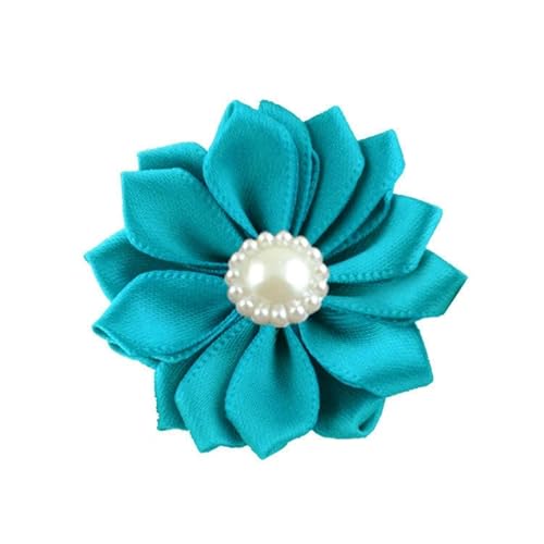 4 * 9 CM 30 stücke Hellblau Lila Gold Satin Blume Anstecknadel Abzeichen Blume Corsage Perle Satin Rose Blume/Rose Anstecknadel Brosche Pin Frauen Männer von ZAZUZU