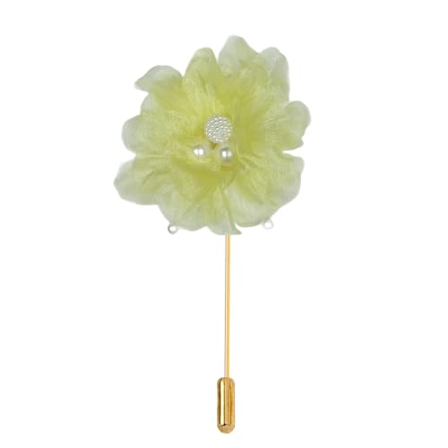 7 * 10 CM 20 STÜCKE Gold Satin Blume Anstecknadel Abzeichen & Perle Pendent Blume Corsage Satin Blume/Rose Anstecknadel Brosche Pin Frauen Männer Für Frauen Braut von ZAZUZU