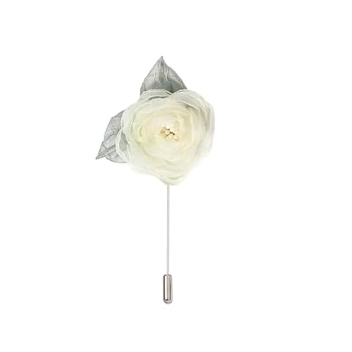 7 * 10 CM 3 STÜCKE Pfirsich Rosa Silber Satin Blume Anstecknadel Abzeichen Blume Corsage Satin Rose Blume/Rose Anstecknadel Brosche Pin Frauen Männer von ZAZUZU