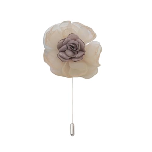 7 * 11 CM 3/6 STÜCKE Silber Satin Blume Anstecknadel Abzeichen Blume Corsage Satin Rose Blume/Rose Anstecknadel Brosche Pin Frauen Männer von ZAZUZU