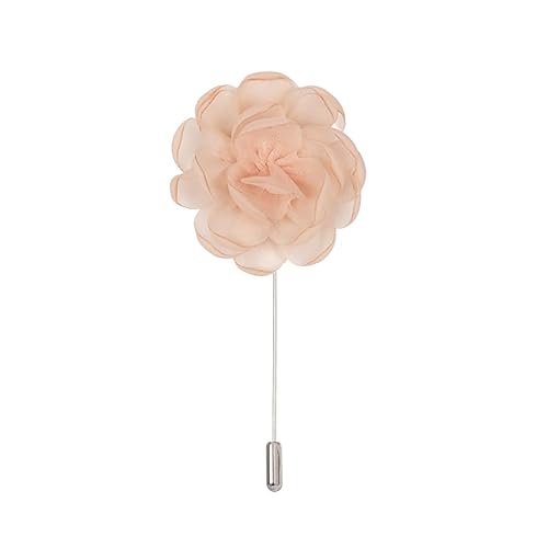 8 * 10 CM 3/6 stücke Kamelie Chiffon Gold Rosa Satin Blume Anstecknadel Abzeichen Blume Corsage Satin Blume/Rose Anstecknadel Brosche Pin Frauen Männer Für Frauen von ZAZUZU