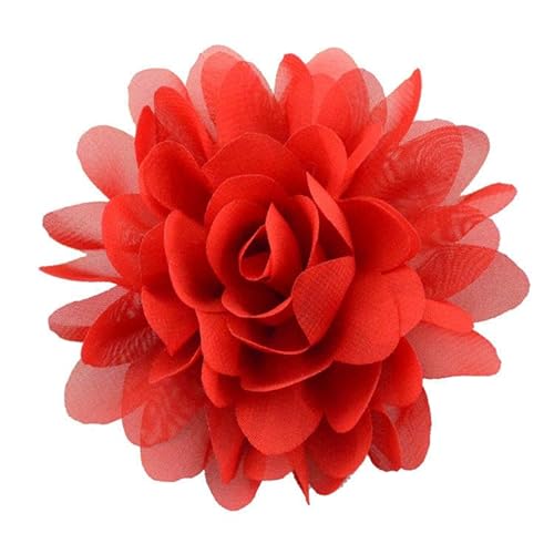 ZAZUZU 10 * 11 CM 4 stücke Gold Chiffon Stoff Blume Anstecknadel Abzeichen Blume Corsage Satin Blume/rose Anstecknadel Brosche Pin Für Frauen Braut von ZAZUZU