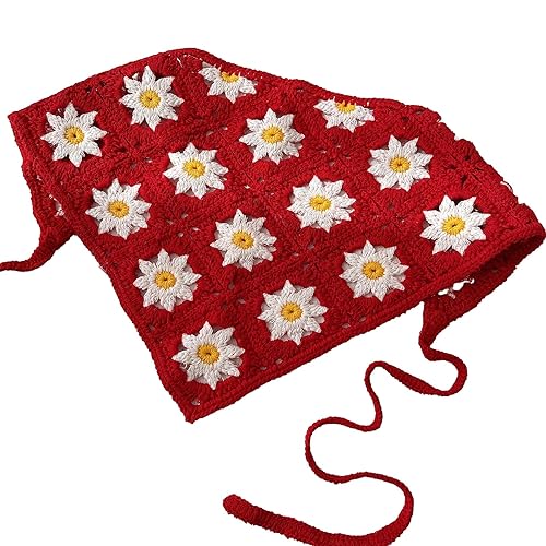 ZAZUZU Rust Style Strap Head Crochet Haar Bandana Haar Schal Dreieck Stirnbänder Crochet Haarband Kopftuch für Frauen Mädchen von ZAZUZU