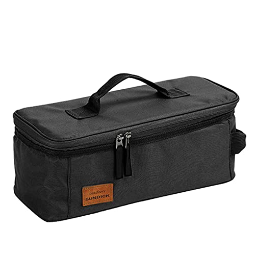 ZBIianxer Camping-Kochutensilien-Organizer, Reisetasche, Grill, Oxford-Tuch, Kochgeschirr, Aufbewahrung, Küche, Kochgeschirr, Handtasche, Picknick-Handtaschen, Schwarz von ZBIianxer