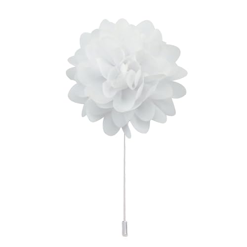 ZCHNB 10 * 11 CM 4 Stück Silber Chiffon Stoff Blume Anstecknadel Abzeichen Blume Corsage Satin Blume/Rose Anstecknadel Brosche Pin Für Frauen Braut von ZCHNB