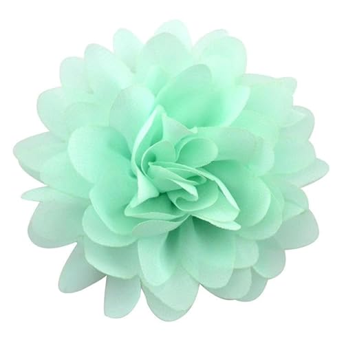 ZCHNB 10 * 11 CM 6 Stück Gold Chiffon Stoff Blume Anstecknadel Abzeichen Blume Corsage Satin Blume/Rose Anstecknadel Brosche Pin für Frauen Braut von ZCHNB