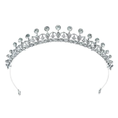 ZCHNB 130 * 20mm Barock Kristall Braut Krone Für Hochzeit Tiara Prinzessin Königin Krone Strass Braut Stirnband von ZCHNB