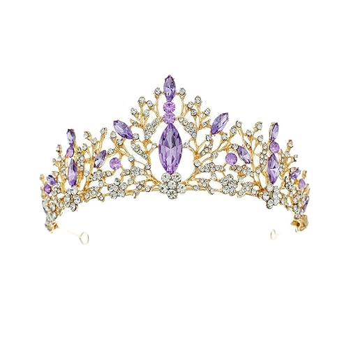 ZCHNB 135 * 70mm Barock Kristall Braut Krone Für Hochzeit Tiara Prinzessin Königin Krone Strass Braut Stirnband von ZCHNB