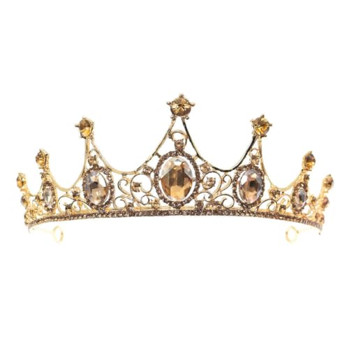 ZCHNB 14 * 7CM Barock Kristall Braut Krone Für Hochzeit Tiara Prinzessin Königin Krone Strass Braut Stirnband Für mädchen Frauen von ZCHNB