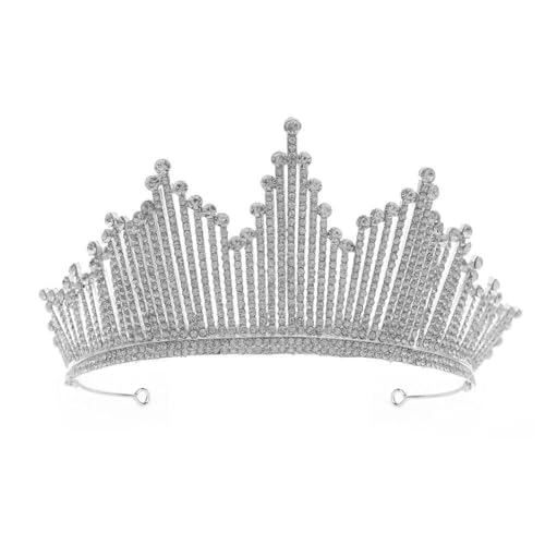 ZCHNB 14 * 7CM Legierung Barock Kristall Braut Krone Für Hochzeit Tiara Prinzessin Königin Krone Strass Braut Stirnband von ZCHNB