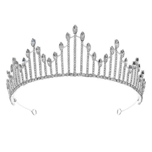 ZCHNB 140 * 55MM Barock Kristall Braut Krone Für Hochzeit Tiara Prinzessin Königin Krone Strass Braut Stirnband von ZCHNB