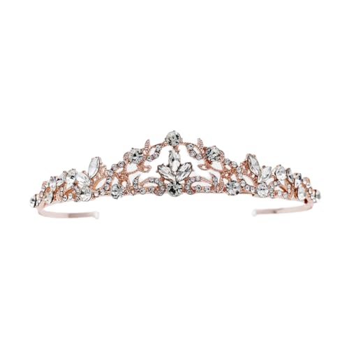 ZCHNB 145 * 3CM Barocke Perle Kristall Braut Krone Für Hochzeit Tiara Prinzessin Königin Krone Strass Braut Stirnband für Mädchen Frauen von ZCHNB