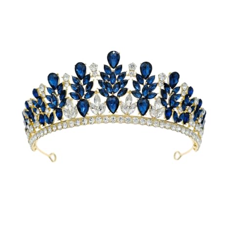 ZCHNB 145 * 55 CM Gold Barock Kristall Braut Krone Für Hochzeit Tiara Prinzessin Königin Krone Strass Braut Stirnband von ZCHNB