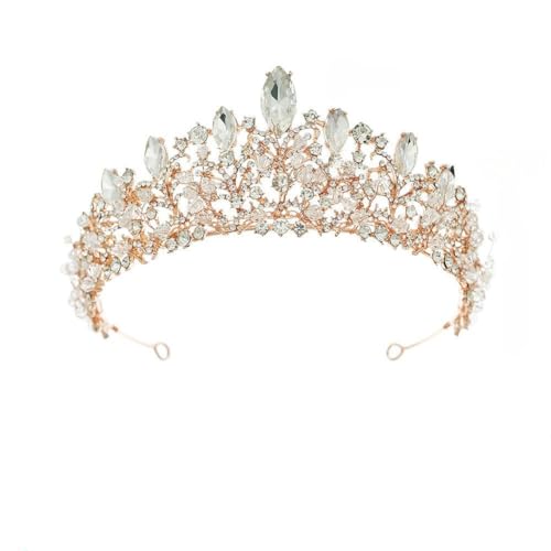 ZCHNB 145 * 65 cm Barocke Perle Kristall Brautkrone für Hochzeit Tiara Prinzessin Königin Krone Strass Braut Stirnband für Mädchen Frauen Kopfbedeckung von ZCHNB