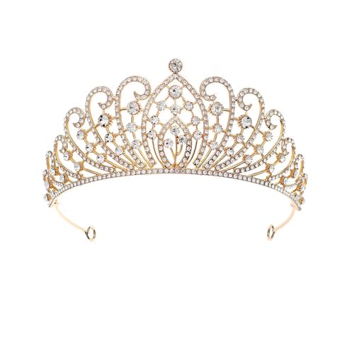 ZCHNB 145 * 6CM Retro Barock Kristall Braut Krone Für Hochzeit Tiara Prinzessin Königin Krone Schwarz Rot Strass Braut stirnband von ZCHNB