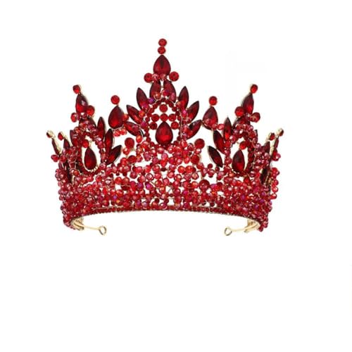 ZCHNB 160 * 130MM Lila Rot Barock Kristall Braut Krone Für Hochzeit Tiara Prinzessin Königin Krone Strass Braut stirnband Für Mädchen Frauen von ZCHNB