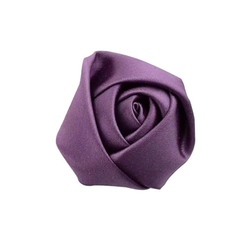 ZCHNB 35 x 9 cm 10 Stück schwarz kleine goldene Satin-Blumen-Anstecknadel Blumen-Corsage Satin-Blume/Rose Anstecknadel Brosche für Frauen und Brautjungfern von ZCHNB