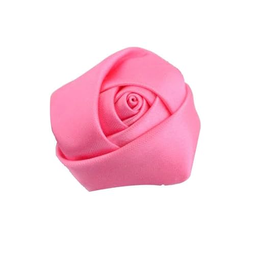 ZCHNB 35 x 9 cm 10 Stück schwarz kleine silberne Satin-Blumen-Anstecknadel Blumen-Corsage Satin-Blume/Rose Anstecknadel Brosche für Frauen und Braut von ZCHNB