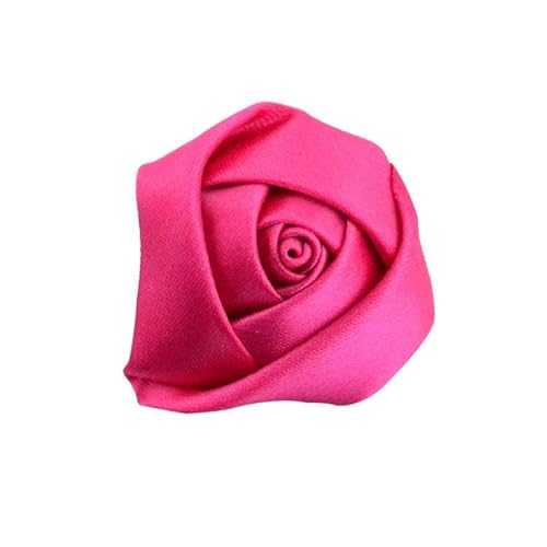 ZCHNB 35 x 9 cm 20 Stück schwarz kleine silberne Satin-Blumen-Anstecknadel Blumen-Corsage Satin-Blumen/Rose Anstecknadel Brosche für Frauen und Brautjungfern von ZCHNB