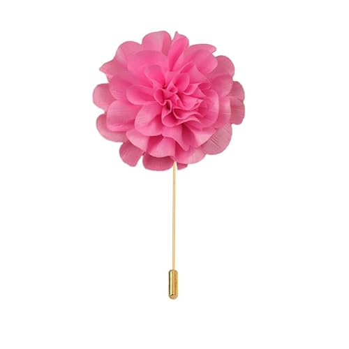 ZCHNB 5/10 STK 10 * 11 CM Große goldene Anstecknadel aus Satinblume Anstecknadel Blumen-Corsage Satinblume/Rose Anstecknadel Brosche für Frauen und Brautjungfern von ZCHNB