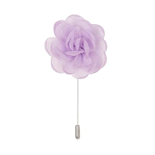 ZCHNB 8 * 10 cm 3/6 Stück Kamelie Chiffon Gold Rosa Satin Blume Anstecknadel Anstecker Blumen Corsage Satin Blume/Rose Anstecknadel Brosche Anstecknadel für Frauen von ZCHNB