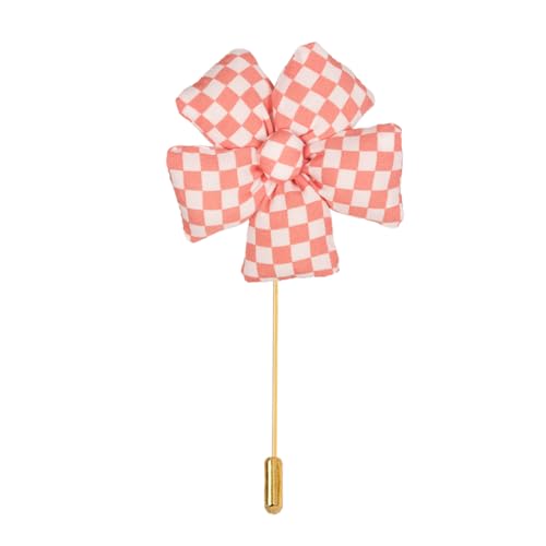 ZCHNB 9 * 10 CM 5/10 STÜCKE Baumwolle Plaid Gold Satin Blume Anstecknadel Abzeichen Blume Corsage Satin Blume/Rose Anstecknadel Brosche Pin Für Frauen Braut von ZCHNB