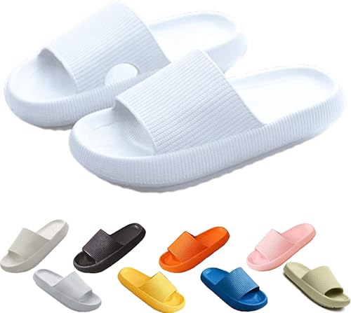 ZCXCsfp Cloud Sliders für Damen und Herren, Wolkenpantoffeln, superweiche Hausschuhe, rutschfeste dicke Sohle, schnelltrocknend, offener Zehenstil, Kissenschieber für drinnen und draußen, weiß, ZCXCsfp Cloud Sliders für Damen und Herren, Wolkenpantoffeln, superweiche Hausschuhe, rutschfeste dicke Sohle, schnelltrocknend, offener Zehenstil, Kissenschieber für drinnen und draußen, weiß, von ZCXCsfp