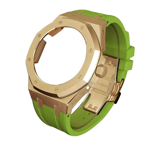 ZEDEVB 4. Generation Casioak MOD Kit für G-Shock GA2100 GA-2100 2110 Metall-Uhrengehäuse Edelstahl-Lünette Gummiband Uhrenarmband (Farbe: A20) von ZEDEVB