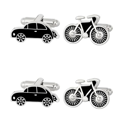 2 Paar Vintage Auto Fahrrad Manschettenknöpfe Herren Kreative Asymmetrische Fahrzeug Legierung Manschettenknöpfe Anzug Hemd Anzug Smoking Zubehör 2 Paar Vintage Auto Fahrrad Manschettenknöpfe Herren Kreative Asymmetrische Fahrzeug Legierung Manschettenknöpfe Anzug Hemd Anzug Smoking Zubehör von ZENRUIMING