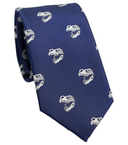 ZENXUS Sport- und Spielkrawatte für Herren, Designer-Krawatte, Marineblau, 1 x Dinosaurier-Totenkopf, Medium ZENXUS Sport- und Spielkrawatte für Herren, Designer-Krawatte, Marineblau, 1 x Dinosaurier-Totenkopf, Medium von ZENXUS
