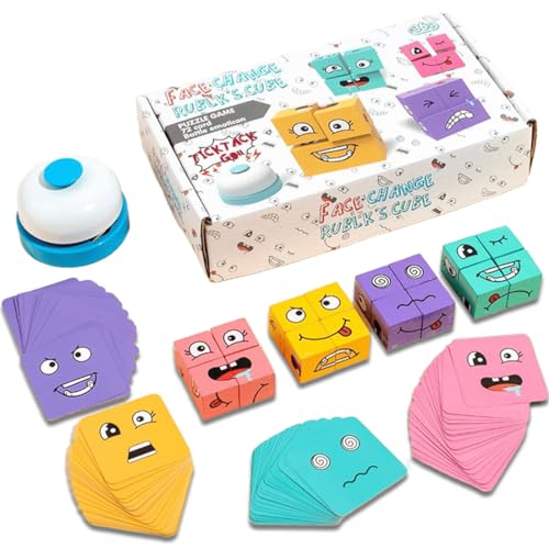 ZEPIQOR Gesichter Puzzle Bauwürfel Ausdruck Holzpuzzle, Gesichter Spiel Ausdruckspuzzle Würfel Montessori Lernspielzeug für Kinder, Emoji Blöcke Holzspielzeug Weihnachten Geschenk ZEPIQOR Gesichter Puzzle Bauwürfel Ausdruck Holzpuzzle, Gesichter Spiel Ausdruckspuzzle Würfel Montessori Lernspielzeug für Kinder, Emoji Blöcke Holzspielzeug Weihnachten Geschenk von ZEPIQOR