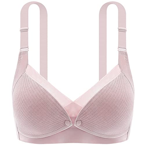 ZESLIV Damen Nahtloser Still-BH Vorderverschluss aus Baumwolle Rosa 90C Schwangerschafts BH Ohne Bügel Mutterschaft BH ZESLIV Damen Nahtloser Still-BH Vorderverschluss aus Baumwolle Rosa 90C Schwangerschafts BH Ohne Bügel Mutterschaft BH von ZESLIV