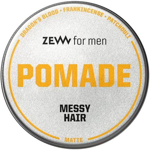 ZEW for Men Haarspange Messy Hair Pomade 100ml | Matt Haarpaste | Mittelgriff | Mattes Finish | Räucherbaum und Patchouli Duft | Für Gerade und Lockiges Haar | ZEW for Men Haarspange Messy Hair Pomade 100ml | Matt Haarpaste | Mittelgriff | Mattes Finish | Räucherbaum und Patchouli Duft | Für Gerade und Lockiges Haar | von ZEW FOR MEN