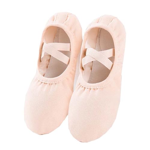 ZFUNKQ Ballettschuhe für Mädchen, Damen, Tanzschuhe, Ballerinas, Kinder, Kleinkinder, Leder, Ballett, Tanz, Slipper, Yoga-Schuhe, nude, 17 EU von ZFUNKQ