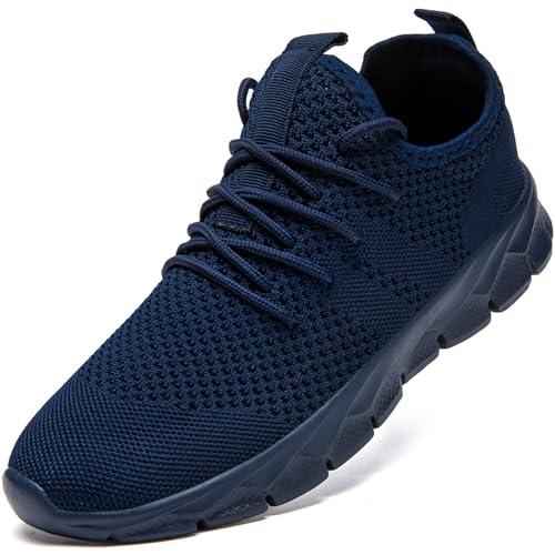 ZGPWZWL Herren Laufschuhe Leichte Sportschuhe Turnschuhe Atmungsaktiv Trainingsschuhe Bequeme Orthopädische Krankenschwester Schuhe Sneaker,Blau,EU47 von ZGPWZWL