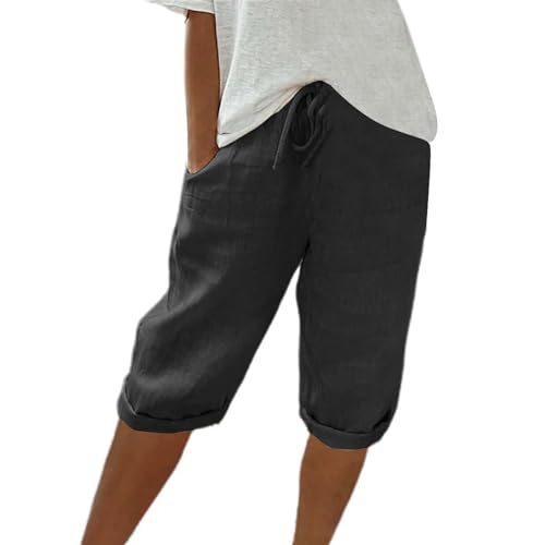 ZHENDEGL Kurze Hose Damen,Sommerhose,Bermuda Shorts Damen Freizeit Sport Sommerhose Mit Taschen Leinenhose Stoffhose Lässig Elastische Taille Strandshorts ZHENDEGL Kurze Hose Damen,Sommerhose,Bermuda Shorts Damen Freizeit Sport Sommerhose Mit Taschen Leinenhose Stoffhose Lässig Elastische Taille Strandshorts von ZHENDEGL
