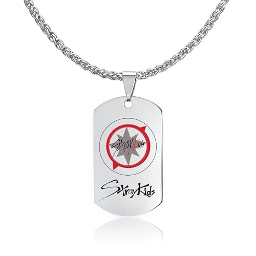 Kpop Stray Kids Merch Anhänger Halskette, Stray Kids Edelstahlschmuck für Geschenke von ZHENGGE