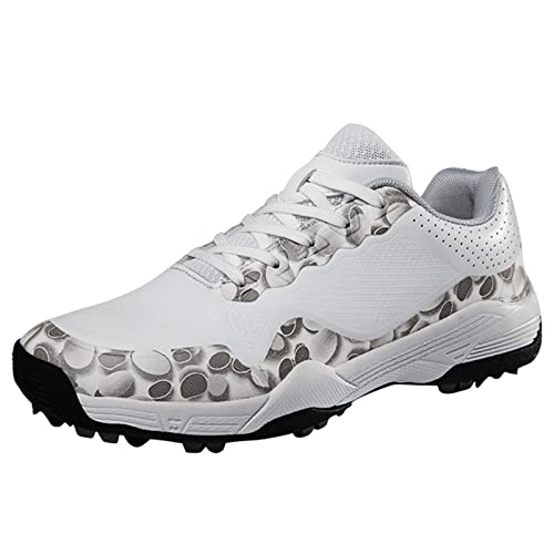 ZHENSI Golfschuhe Für Herren Damen, Outdoor-Sneaker rutschfeste Spikeless-Golf-Trainingsschuhe,Weiß,37 EU von ZHENSI