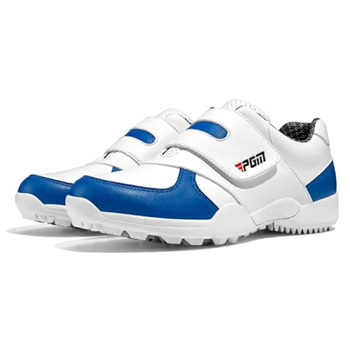 ZHENSI Kinder-Golfschuhe, wasserdichte Golf-Trainingsschuhe Ohne Spikes Für Jungen Und Mädchen,Blau,32 EU von ZHENSI