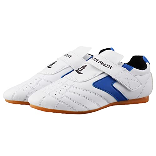 ZHENSI Taekwondo-Schuhe, Herren-Damen-Kampfsportschuhe Weiche Unterseite Barfuß-Sneaker,Blau,37 EU von ZHENSI