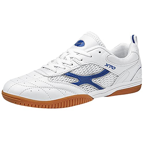 ZHENSI Tischtennisschuhe Herren Damen Indoor Sneakers Anti-Rutsch Leicht Atmungsaktiv Weich Für Kinder Erwachsene,Blau,40 EU von ZHENSI