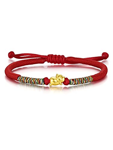 ZHOU LIU FU 24K Goldarmbänder, echtes Goldarmband Sternbecher Schmuckverstellbares geflochtenes Armband Widder Taurus Gemini Leo Steinbock Wassermann Charm Armbänder für Frauen Männer Teenager4 von ZHOU LIU FU