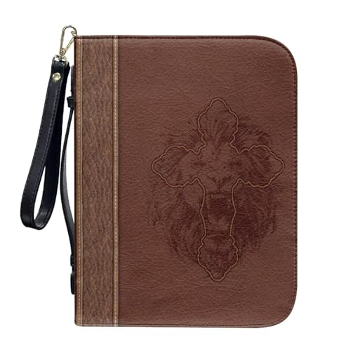ZIATUBLES Kunstleder-Bibelhüllen mit Riemen, Tragebuchhülle, Bibelhalter, Kirche, Bibeltasche für Gebetsstudium, L-2XL, Brauner Löwe, XXL ZIATUBLES Kunstleder-Bibelhüllen mit Riemen, Tragebuchhülle, Bibelhalter, Kirche, Bibeltasche für Gebetsstudium, L-2XL, Brauner Löwe, XXL von ZIATUBLES