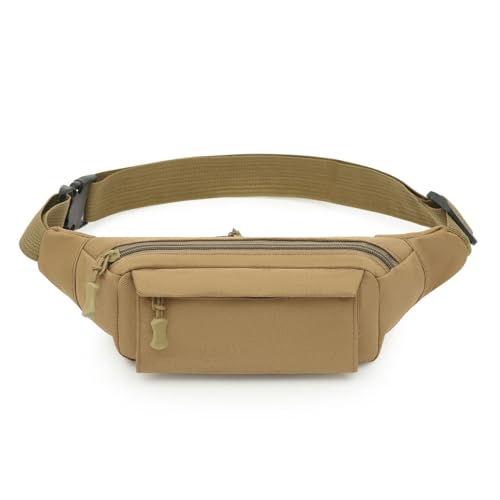 Gürteltasche Damen, Wasserdicht & Verstellbar Brusttasche, Bauchtasche für Wandern Training im Freien (Color : Khaki, Size : One Size) von ZILUXI