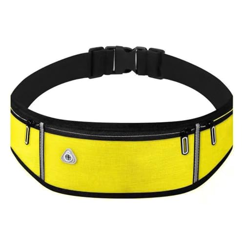 Hüfttasche, Wasserdicht Hüfttasche für Herren und Damen, Handytasche Sport Geldgürtel Wandern (Color : Yellow, Size : 7.2 Inch) von ZILUXI