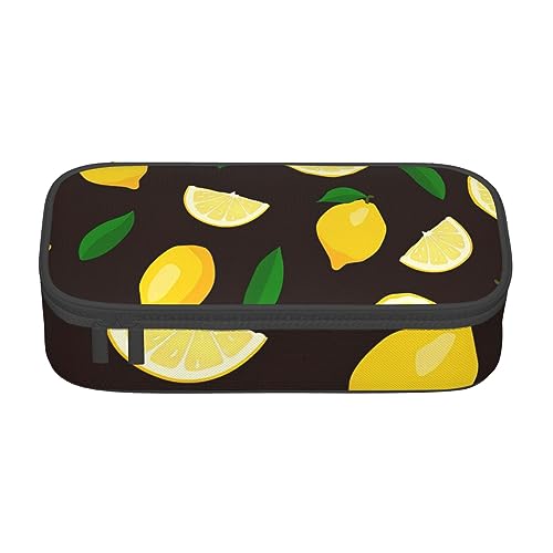 ZISHAK Federmäppchen mit Zitronenfrucht, großer Organizer für Stifte, Make-up-Stifte, Oxford-Stofftasche, großer Organizer von ZISHAK