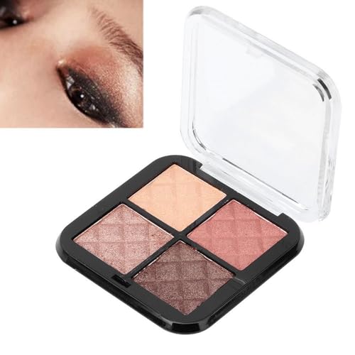 Glitzernde Vierfarbige Lidschattenpalette, Mattes, Wasserfestes Pigment für Schicke Make-up-Künstler (01#Grüne neblige Rose) von ZJchao