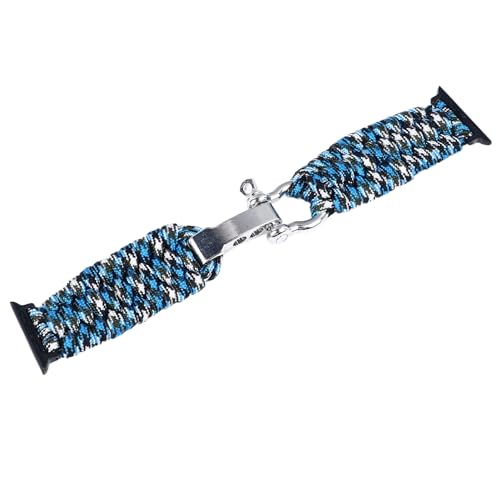 Handgewebte Uhrenarmbänder, Nylon-Ersatzarmbänder, Sportarmband für SE2 SE 9 8 7 6 5 4 3 2 1 Serie, Perfekte Kompatibilität, Handgefertigt mit Legierungshalterungen (Ozean) von ZJchao